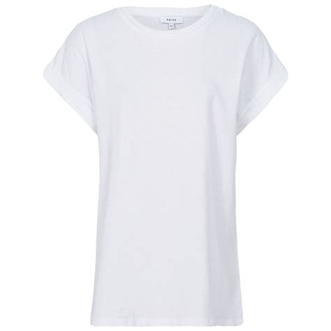 Reiss Tereza White Cotton Jersey T Shirt Jarrold Norwich
