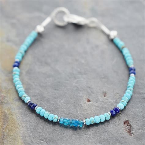 Turquoise Blue Apatite Bracelet Wild Hare Gems