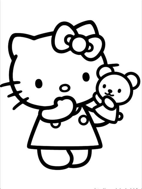 Coloring Page For Hello Kitty When We First Heard Hello Kitty The