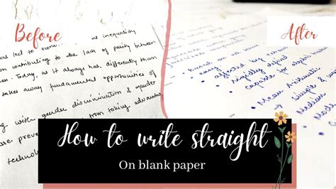 How To Write Straight On A Blank Paper Writing Advice Tips