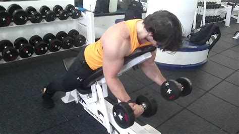 Incline Bench Bicep Curls Youtube