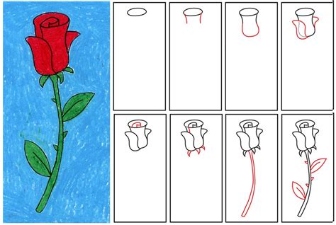 Learn How To Draw A Rose 1 Follow The Steps Shown To Draw Your Flower