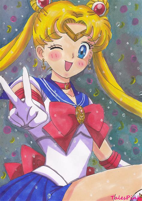 Speed Drawing Sailor Moon Tsukino Usagi By Talesofpinkanime On Deviantart