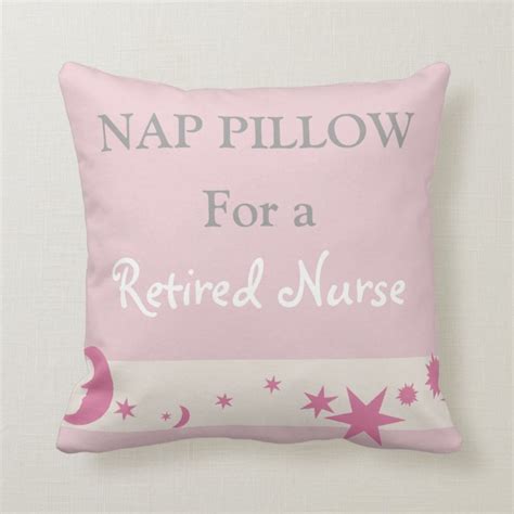 Retired Nurse Nap Pillow Throw Pillow