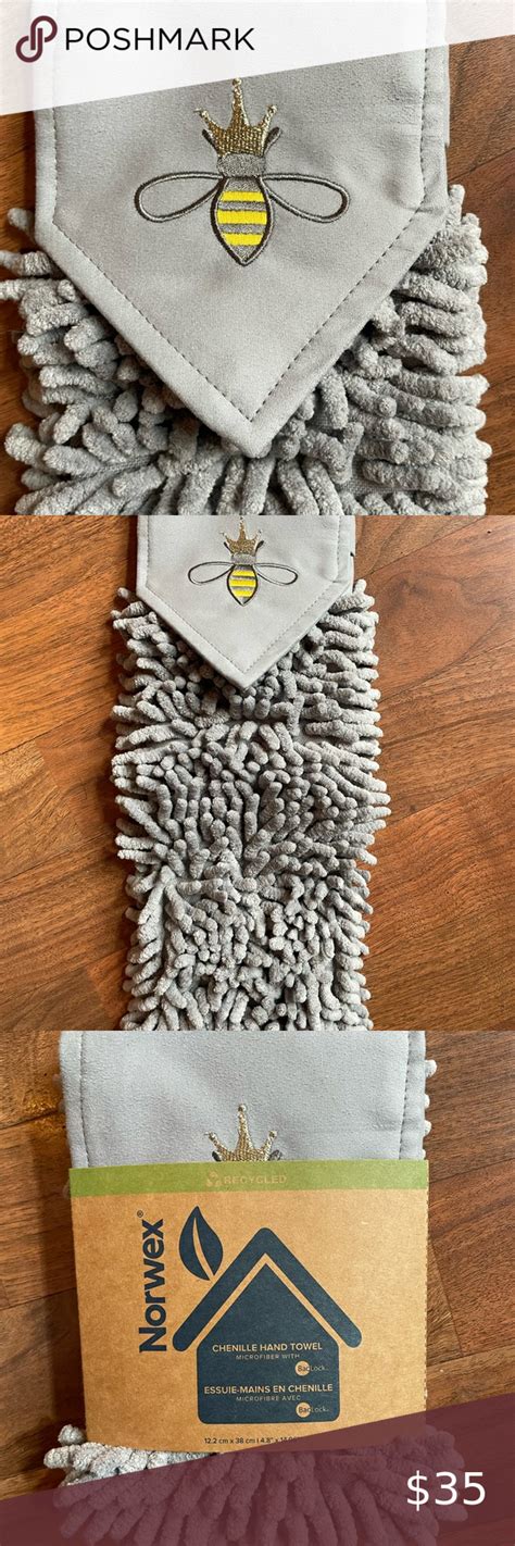 Norwex Chenille Hand Towel Bumble Bee Bees Limited Ed Kitchen Bath