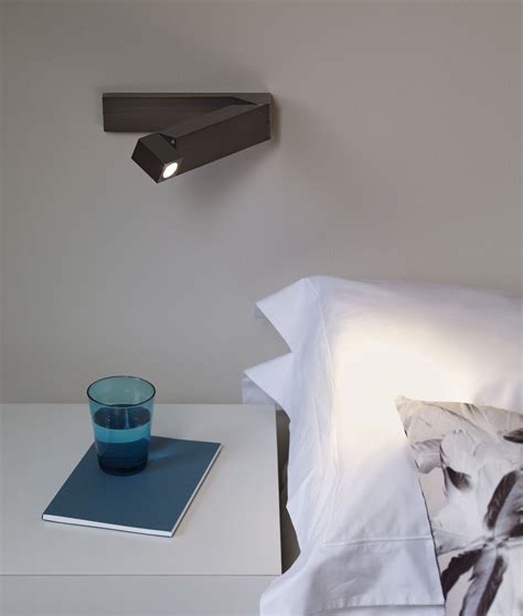 Square Edged Modern Bedside Reading Light Switched Bedroom Reading