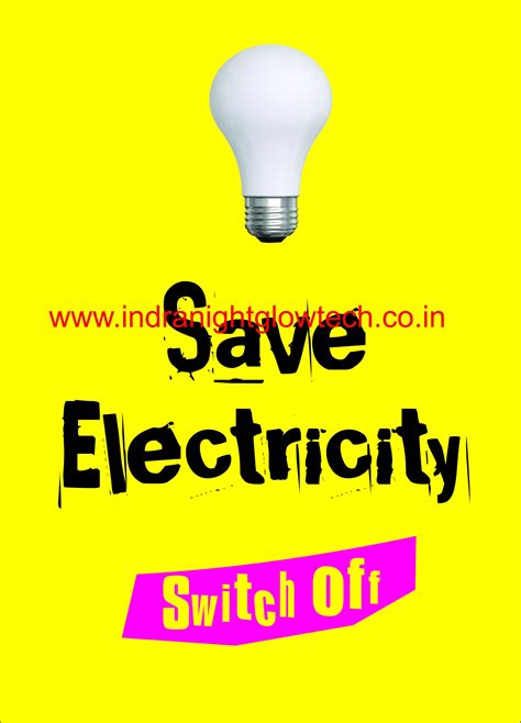 Vinyl Film Rectangular Save Electricity Poster 043 Mm Rs 35 Square