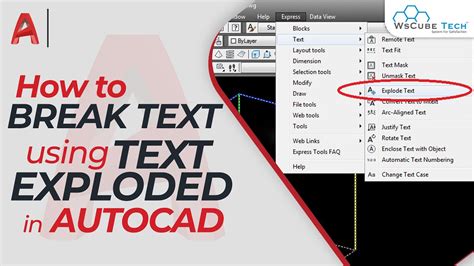 How To Break Text Using Text Exploded In Autocad Explode Text Command