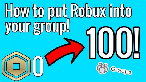 Roblox How To Put Robux Into Your Group Youtube