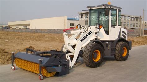 Ce Approved Multifunctional Articulated Mini Loader With Road Sweeper