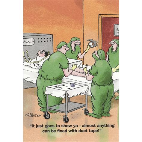 Surgery Fixed With Duct Tape Funny Humorous Get Well Card