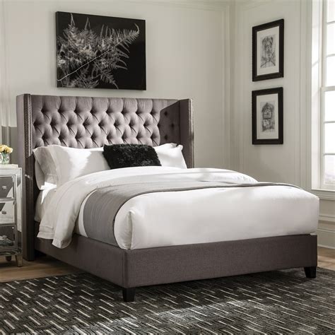 Scott Living Grey Queen Upholstered Bed At