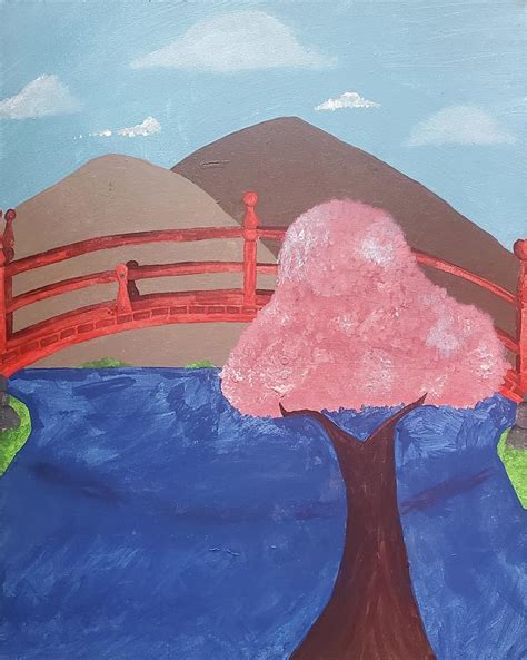 Sakura Tree Painting By Ashontay Simms Fine Art America