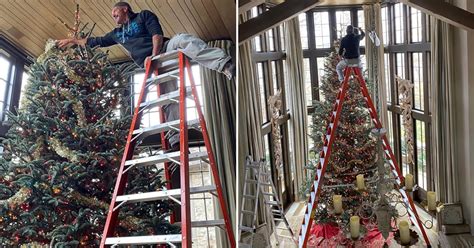 Tim Mcgraw Decorates Giant Christmas Tree Instagram Photos Popsugar