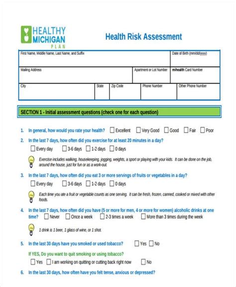 25 Sample Risk Assessment Forms Free And Premium Templates