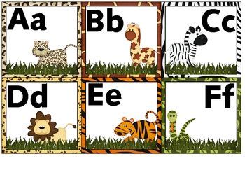 Saying no will not stop you from seeing etsy ads, but it may make them. Word wall letters for your pjungle-themed classroom. These ...