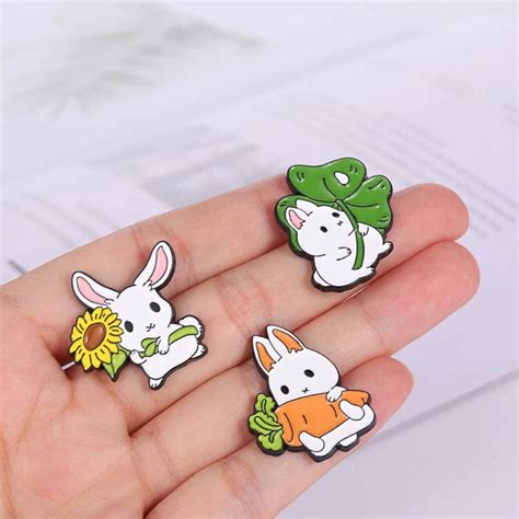cute bunny rabbit enamel pins cute enamel pins lapel pin etsy