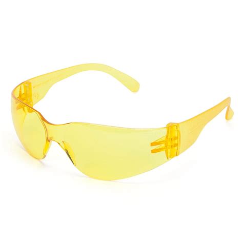 Univet 568 Safety Glasses Specs Uv400 Eye Protection Yellow Lens