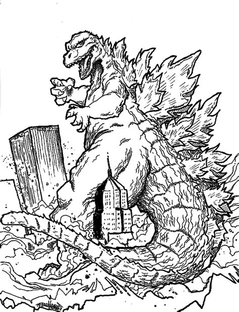 Godzilla Coloring Pages To Print Coloring Pages