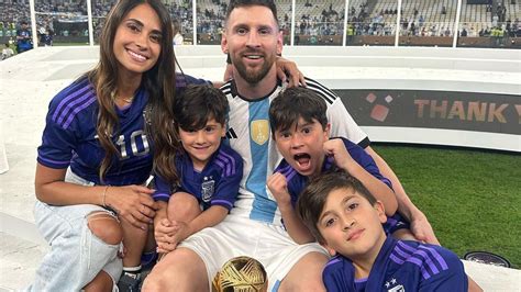 Wm Sieg Lionel Messis Frau Teilt Süße Bilder Mit Den Kids