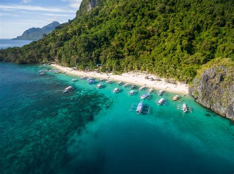 Islands Lagoons And Beaches In Bacuit Bay El Nido Isl