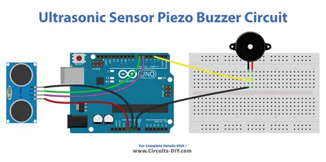 Ultrasonic Sensor With Piezo Buzzer Arduino Tutorial