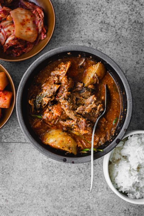 Spicy Korean Pork Bone Soup Gamjatang The Subversive Table