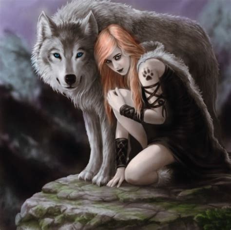 Pin By Vikingbird 13 On Recolor Gallery Fantasy Wolf Werewolf Girl Anne Stokes