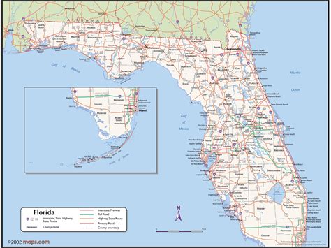 Florida Wall Map With Counties By Mapsales