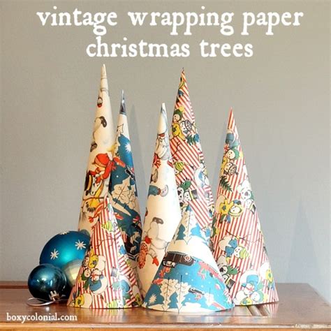 How To Make Vintage Wrapping Paper Christmas Trees