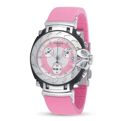 tissot t race pink dial rubber women s chronograph watch free shipping today