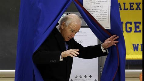 Vp Biden Votes In Delaware Coy About 2016