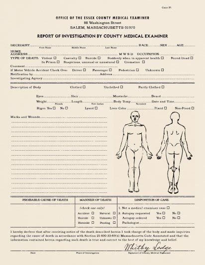 Propnomicon Essex County Autopsy Report