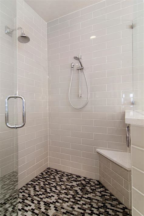 Modern Glass Enclosed Shower With Mosaic Floor Tiles Hgtv