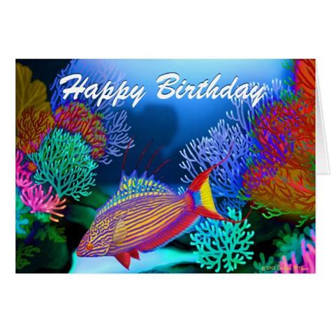 Happy Birthday Aquarium Fish Card Zazzle