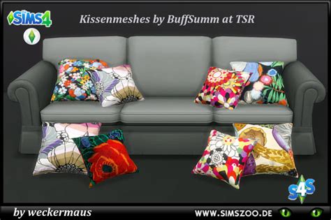 Blackys Sims 4 Zoo Cushion Recolours By Weckermaus Details And