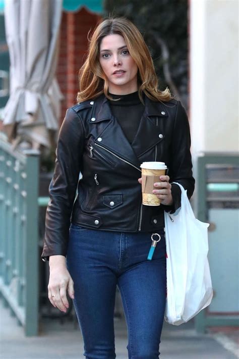 Ashley Greene In Jeans And Leather Jacket 16 Gotceleb
