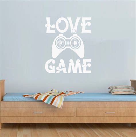 Gamer Wall Decal Video Games Wall Sticker Controller Wall Etsy