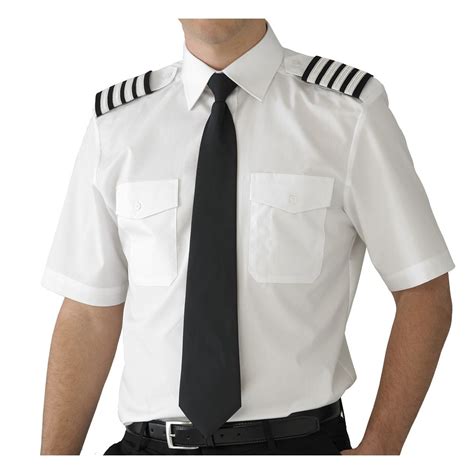 Vone Mens Pure Cotton Airline Pilot Shirt Short Sleeve Slim Fit