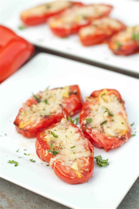Grilled Parmesan Garlic Tomatoes Served From Scratch