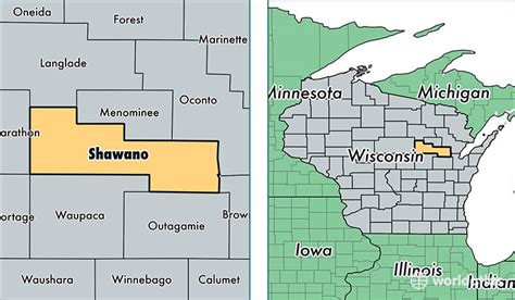 Shawano County Wisconsin Map Of Shawano County Wi Where Is