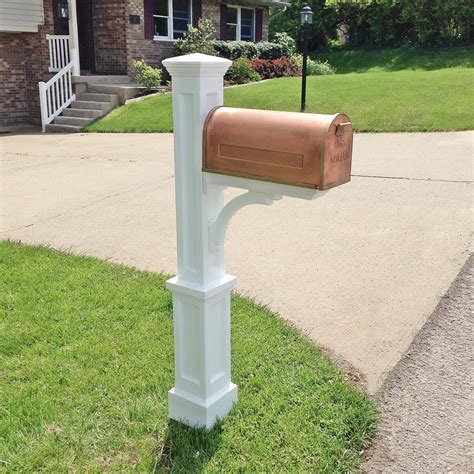 Mayne Newport Plus Decorative Polyethylene Mailbox Post White