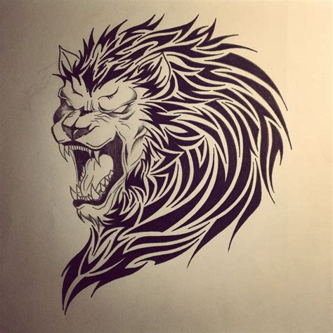 Pictures 10 Of 10 Tribal Lion Tattoo Designs Images