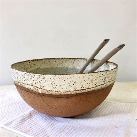 Ceramic bowl, large bowl, salad bowl, serving bowl, centerpiece bowl 