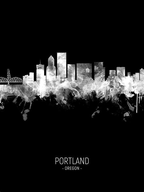 Portland Oregon Skyline 19 Digital Art By Michael Tompsett Fine Art