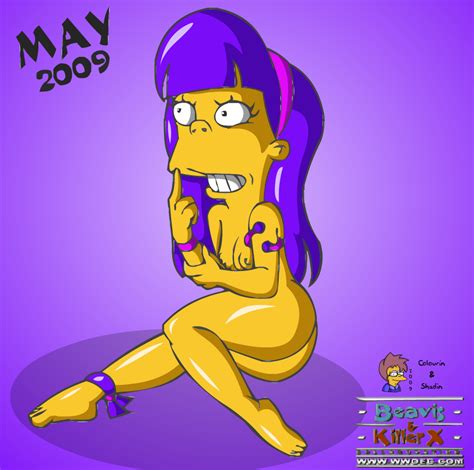 Rule 34 Beavis Female Killerx Purple Hair Sherri Mackleberry Terri Mackleberry The Simpsons
