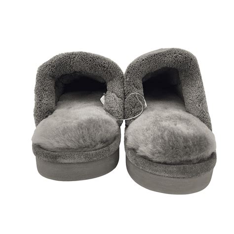 Nuknuuk Mens Slippers Leather Grey Various Sizes Canadawide