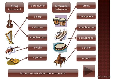 Musical Instruments And Present Simp English Esl Powerpoints
