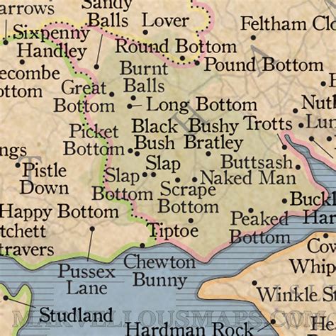 The Marvellous Map Of Great British Place Names By All