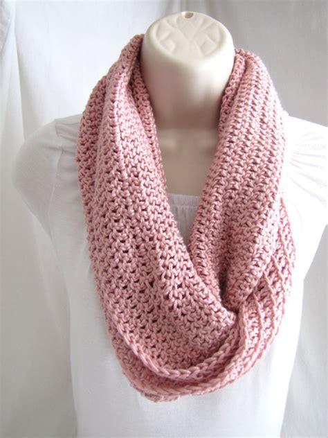 Infinity Scarf Light Pink Fashion Circle Scarf Fall Winter